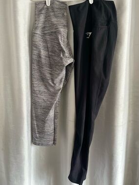 Lululemon & Gymshark Women’s Leggings Bundle - Black and Heathered Gray